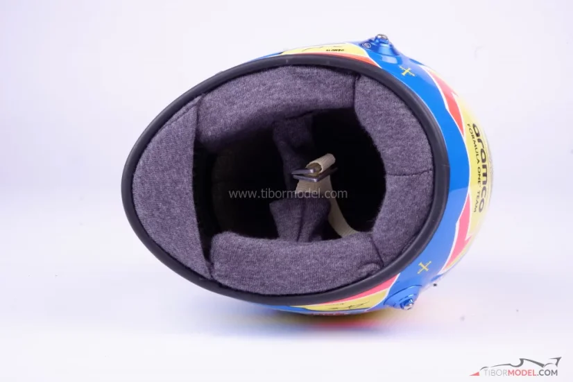 Fernando Alonso 2024 Aston Martin helmet, 1:2 Bell