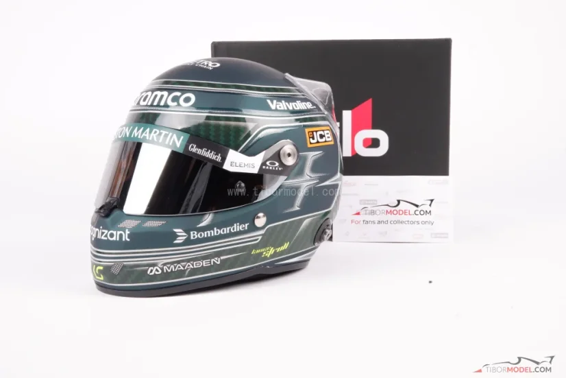 Lance Stroll 2025 mini helmet, Aston Martin, 1:2 Stilo