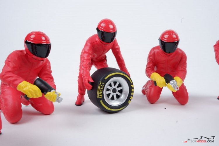 Pit Stop Crew Ferrari F1, set Nr. 2, 1:18 American Diorama