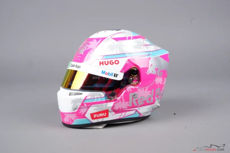 Helmet Liam Lawson 2025 Miami Racing Bulls, 1:2 Bell | Tibormodel.com