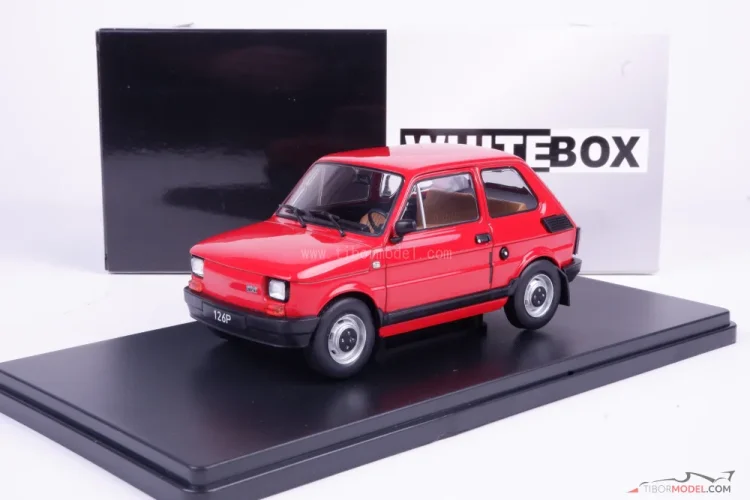 Fiat 126 P red, 1:24 Whitebox