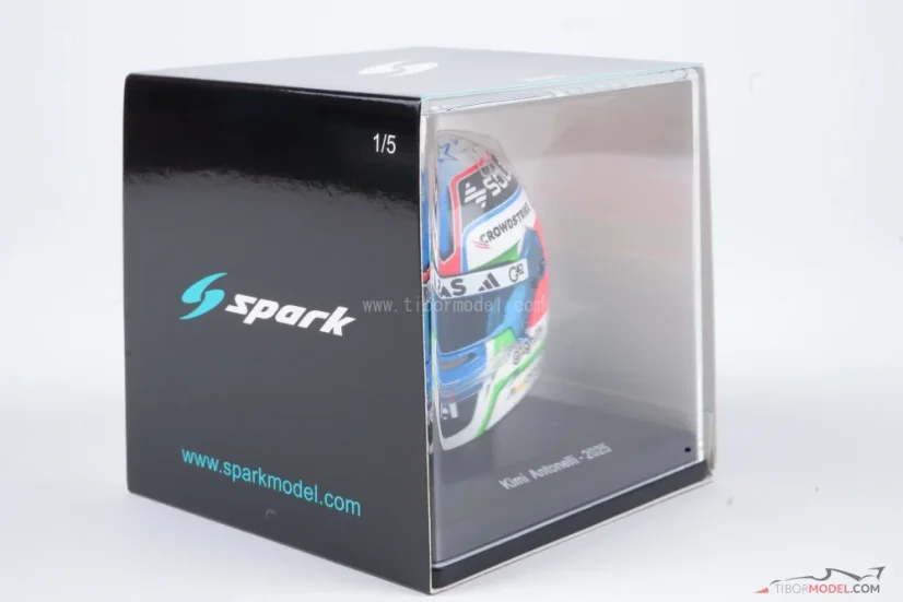 Kimi Antonelli 2025 mini helmet, Mercedes, 1:5 Spark
