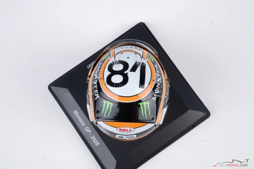 Oscar Piastri 2025 Monaco GP mini helmet, McLaren, 1:5 Spark