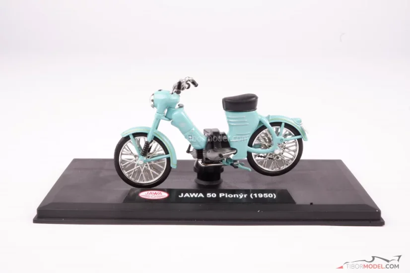 Jawa 50 Pionyr "Parez" (1955), zöld, 1:18 Abrex