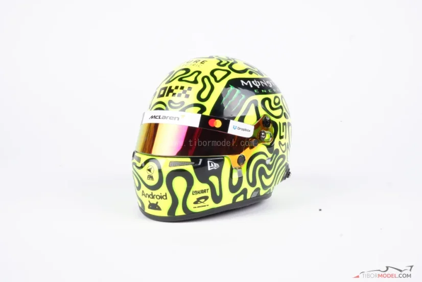Lando Norris 2025 McLaren mini helmet, 1:2 Bell