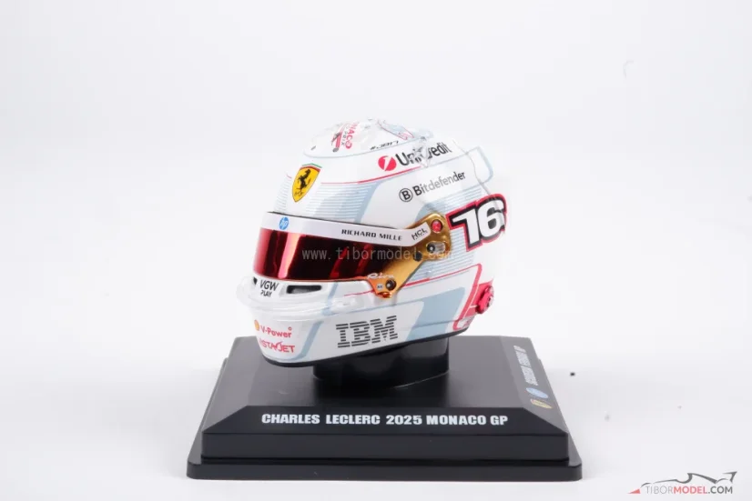 Charles Leclerc 2025 Monaco-i Nagydíj mini sisak, Ferrari, 1:5 Looksmart