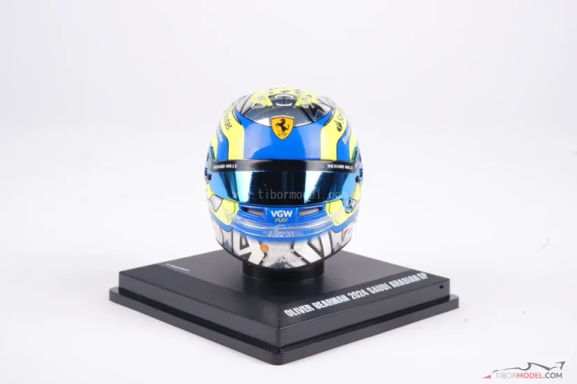 Oliver Bearman 2024 Saudi Arabian GP mini helmet, Ferrari, 1:5 Looksmart