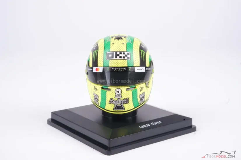 Lando Norris 2025 VC USA mini přilba, McLaren F1 Team, 1:5 Spark