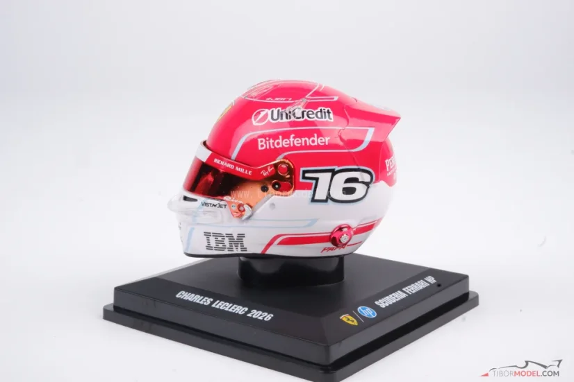 Charles Leclerc 2026 mini helmet, Ferrari, 1:5 Looksmart