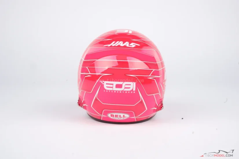 Esteban Ocon 2026 mini helmet, Haas, 1:2 Bell