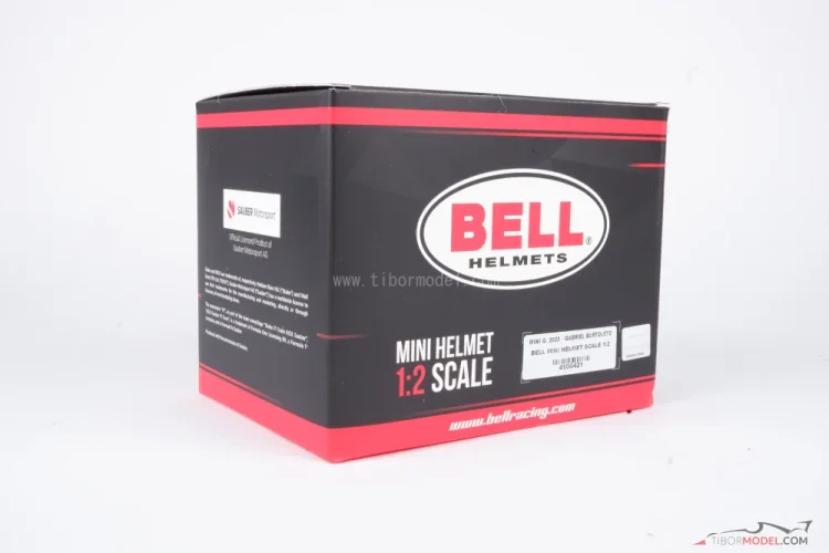 Helmet Gabriel Bortoleto 2025 Kick Sauber, 1:2 Bell | Tibormodel.com