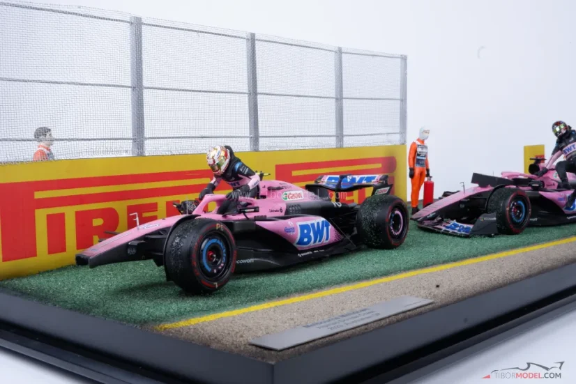 Dioráma Alpine A523 - Gasly & Ocon baleset 2023 Ausztrália, 1:18