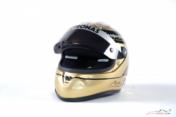 Michael Schumacher 2011 Belgium mini helmet, 1:2 Schuberth