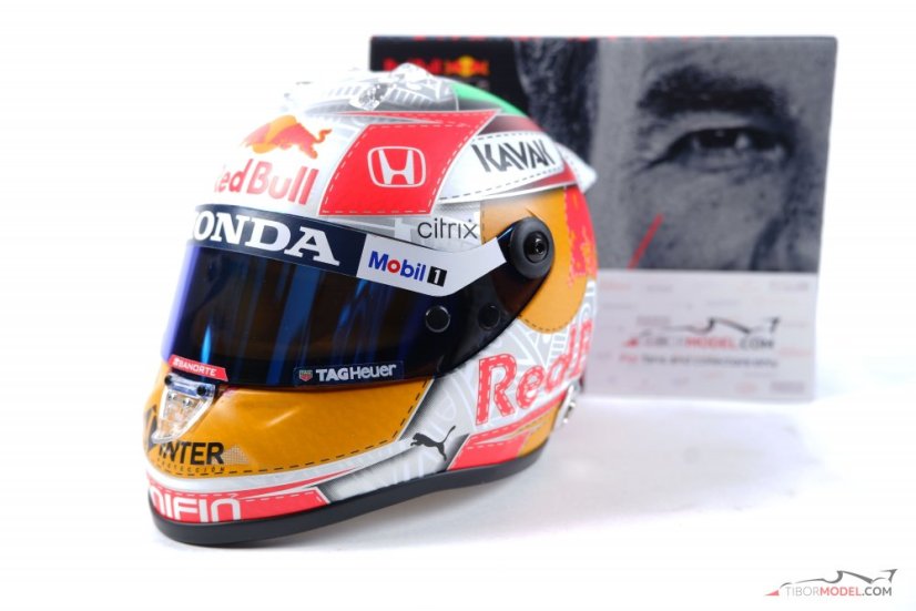 Sergio Perez 2021 Red Bull mini helmet, Austrian GP, 1:2 Schuberth