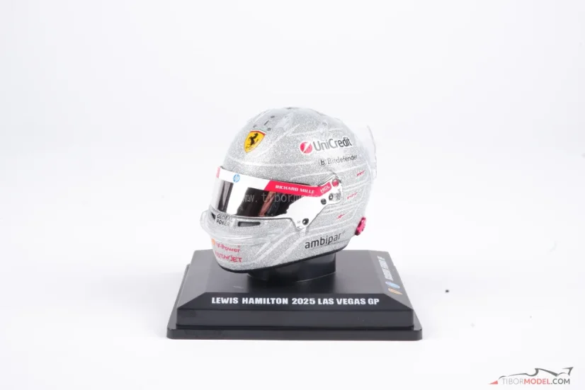 Lewis Hamilton 2025 Las Vegas Nagydíj mini sisak, Ferrari, 1:5 Looksmart