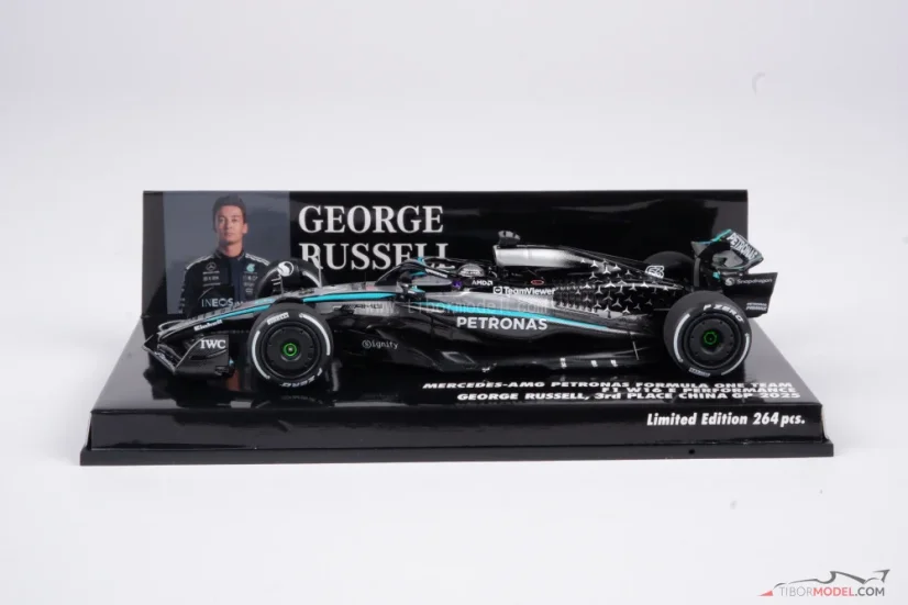 Mercedes W16 - George Russell (2025), 3. miesto VC Číny, 1:43 Minichamps