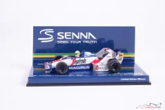 Toleman TG183B - Ayrton Senna (1984), 2nd place, Brazilia, dirty version, 1:43 Minichamps