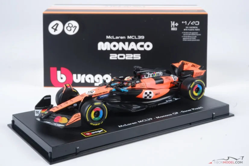 McLaren MCL39 - Oscar Piastri (2025), VC Monaka, 1:43 BBurago Signature