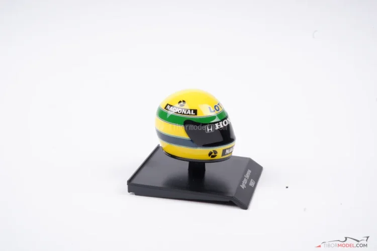 Ayrton Senna 1987 Lotus prilba, 1:10 Minichamps