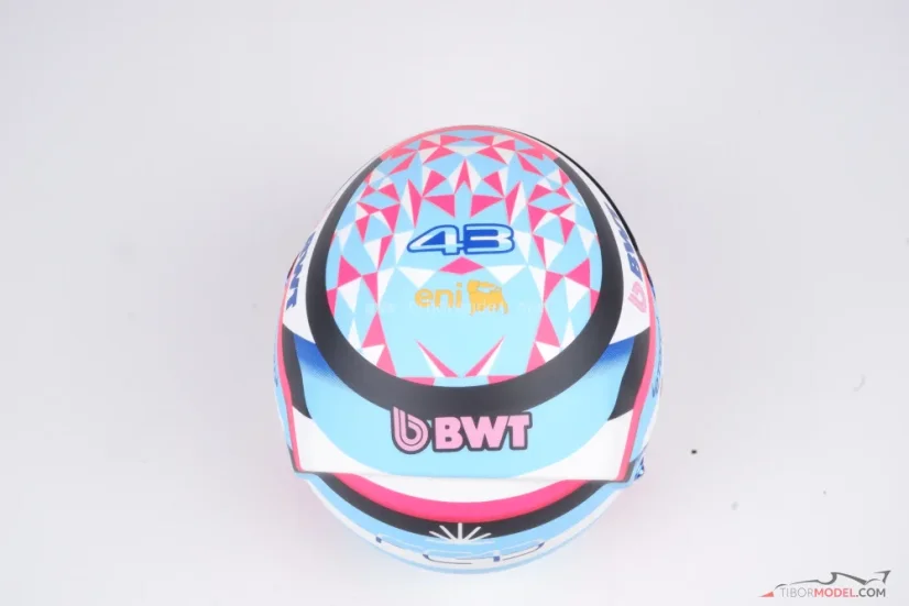 Franco Colapinto 2026 mini helmet, Alpine, 1:2 Bell