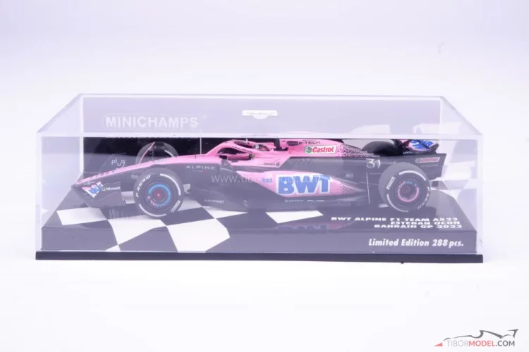 Alpine A523 - Esteban Ocon (2023), VC Bahrajnu, 1:43 Minichamps
