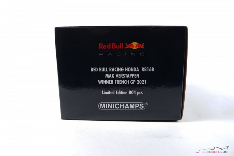 Red Bull RB16b - M. Verstappen (2021), Francia Nagydíj, 1:18 Minichamps