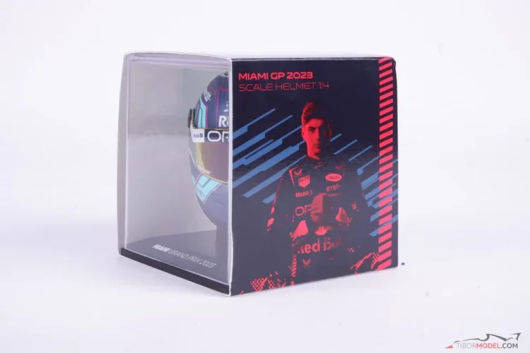 Helmet Max Verstappen 2023 Miami, 1:4 Schuberth | Tibormodel.com