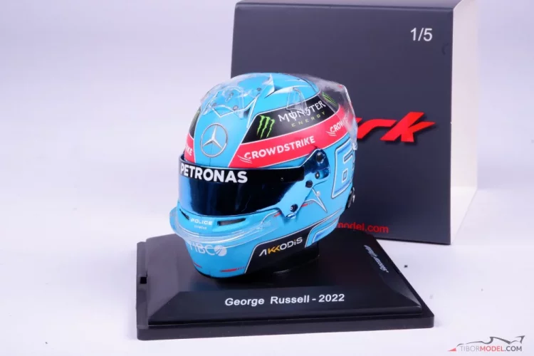 George Russell 2022 Brazilian GP, Mercedes helmet, 1:5 Spark