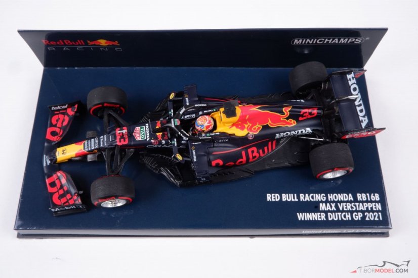 Red Bull RB16b - M. Verstappen (2021), Víťaz VC Holandska, 1:43 Minichamps