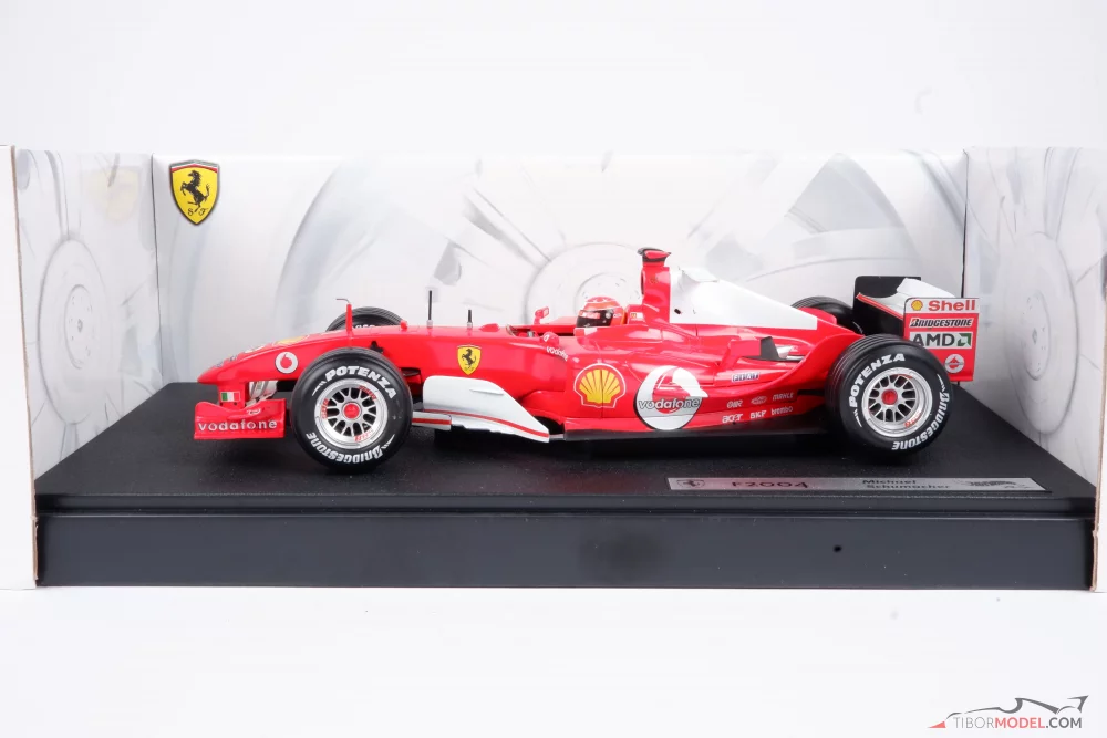 Model car Ferrari F2004 Schumacher, 1:18 Hot Wheels | Tibormodel.com