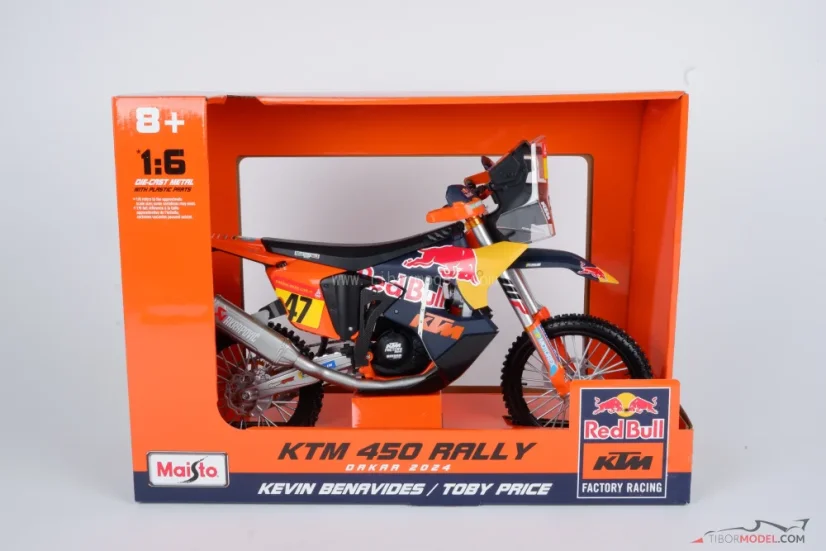 KTM 450 - Kevin Benavides, Dakar Rali (2024), 1:6 Maisto