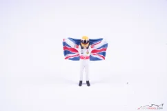 Lewis Hamilton with flag, McLaren 2007, 1:43 Cartrix