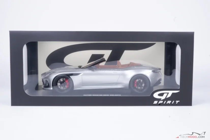 Aston Martin DB12 Volante (2023) stříbrný, 1:18 GT Spirit