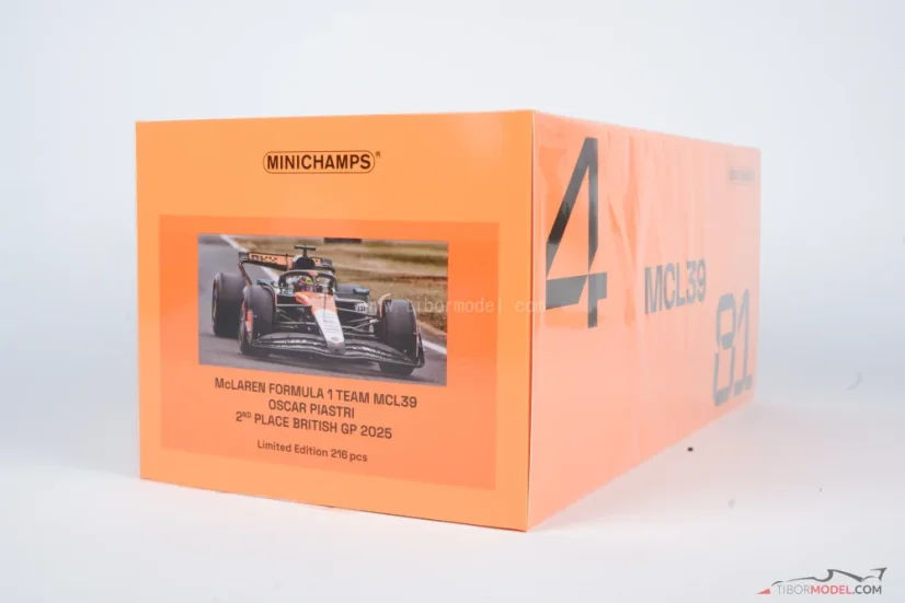 McLaren MCL39 - Oscar Piastri (2025), VC Veľkej Británie, 1:18 Minichamps