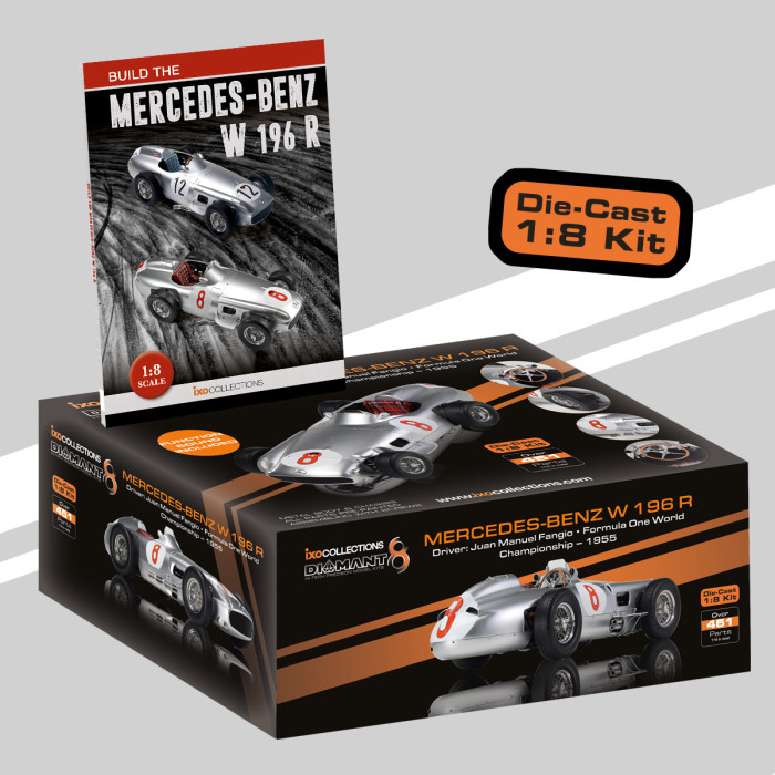 Mercedes W196R - J. M. Fangio (1955) stavebnica, 1:8 Ixo
