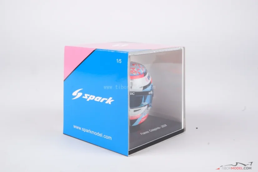 Franco Colapinto 2026 mini helmet, Alpine, 1:5 Spark