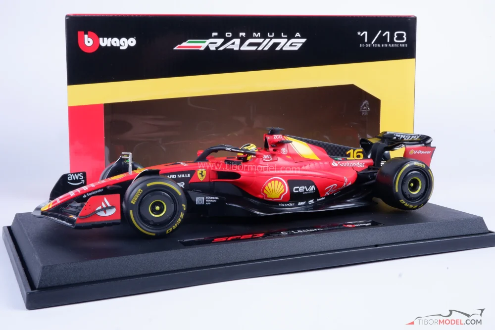 ミニカー 18/1 Burago SF-23 Charles Leclerc Bburago 1:18 Charles Leclerc Ferrari SF-23 #16 2nd Las Vegas GP