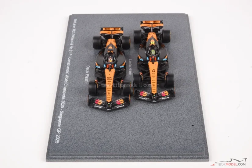 McLaren MCL39 - Oscar Piastri Lando Norris (2025) Mistr konstuktérů, 1:64 Spark