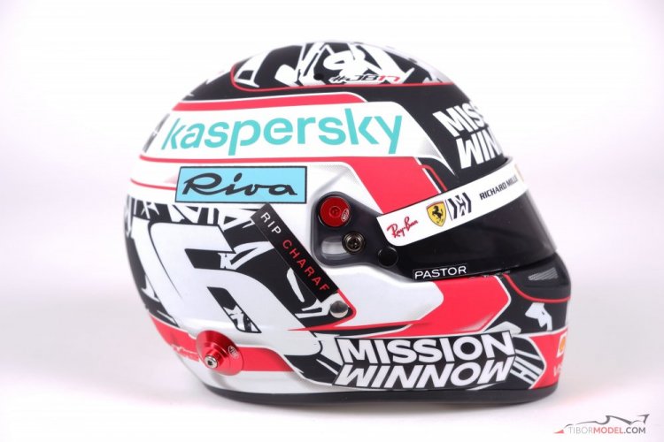 Charles Leclerc 2021 Ferrari helmet Mission Winnow, 1:2 Bell