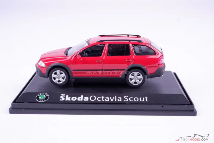 Skoda Octavia II kombi Scout (2007), red, 1:43 Abrex