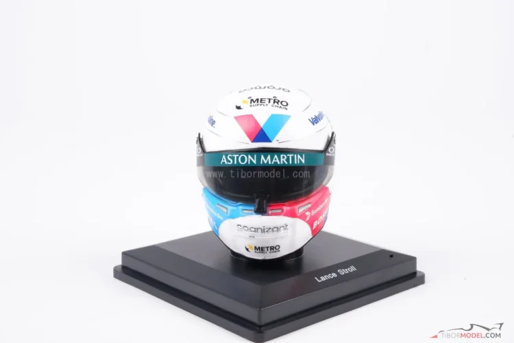 Lance Stroll 2024 VC Veľkej Británie, Aston Martin prilba, 1:5 Spark