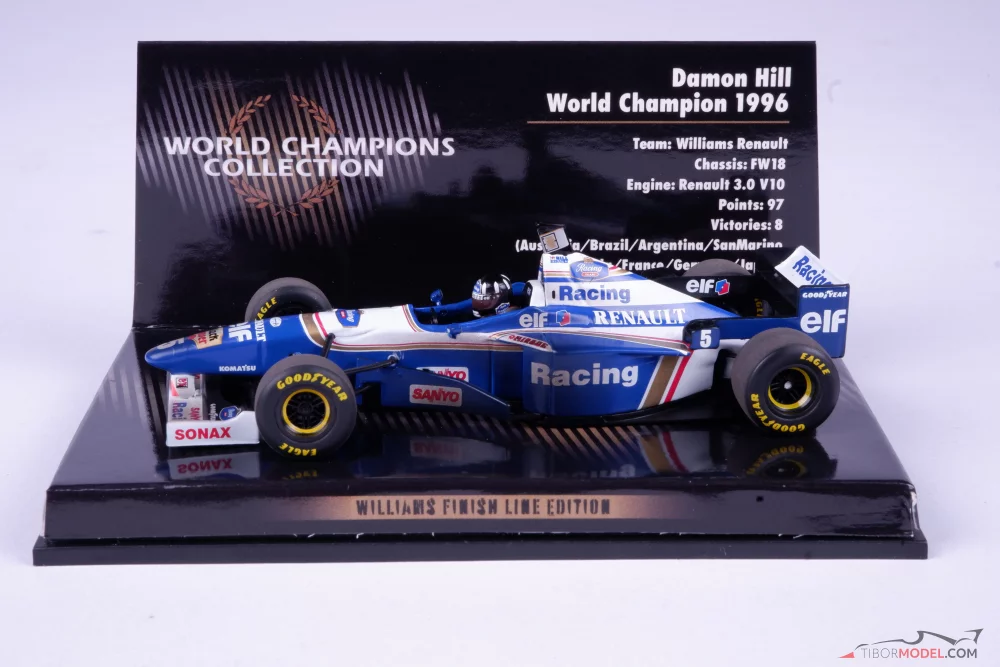 Model car Williams FW18 Hill 1996, 1:43 Minichamps | Tibormodel.com