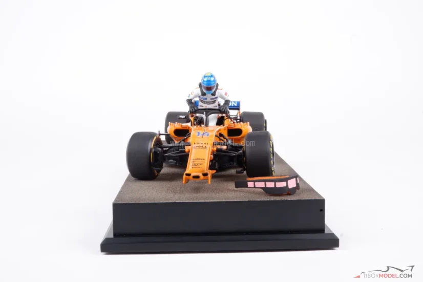 Diorama McLaren MCL33 - Fernando Alonso nehoda 2018 Belgicko, 1:18