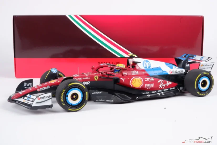 Ferrari SF-25 - Lewis Hamilton (2025), Miami GP, with driver figurine 1:18 BBR