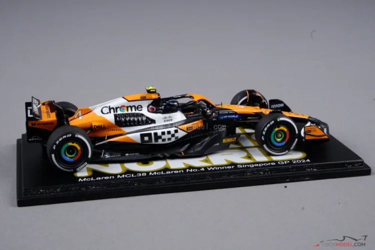 Model McLaren MCL38 Norris Singapore 2024, 1:43 Spark | Tibormodel.com