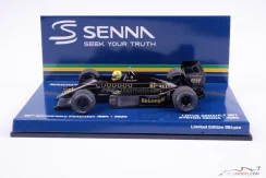 Lotus Renault 98T - Ayrton Senna (1986), versenykoszolt változat, 1:43 Minichamps
