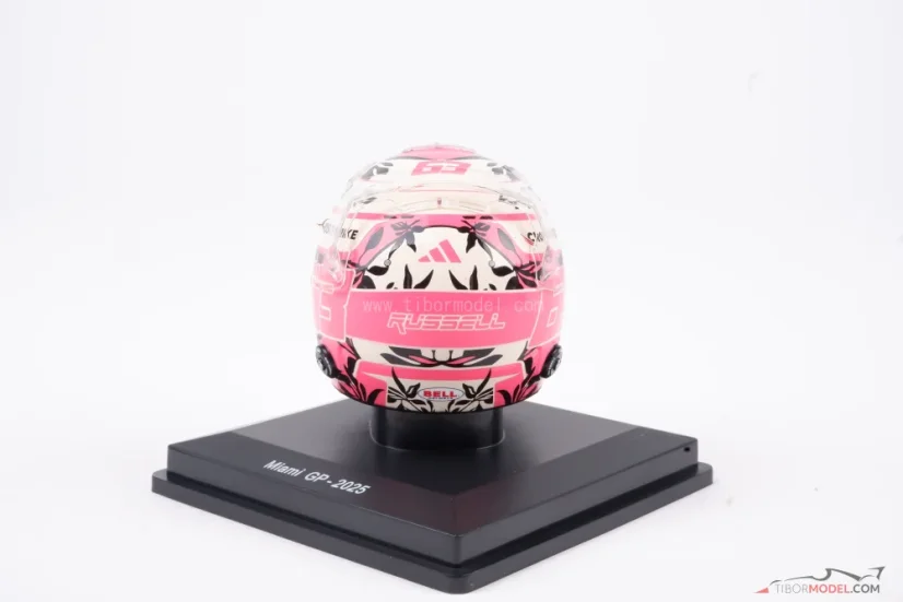 George Russell 2025 Miami GP mini helmet, Mercedes, 1:5 Spark
