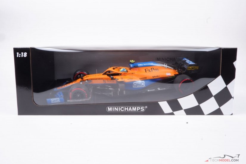 McLaren MCL35M - L. Norris (2021), Pole Position Russian GP, 1:18 Minichamps