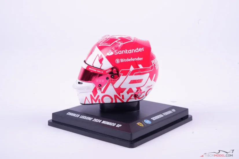 Charles Leclerc 2024 Monaco GP mini helmet, Ferrari, 1:5 Looksmart