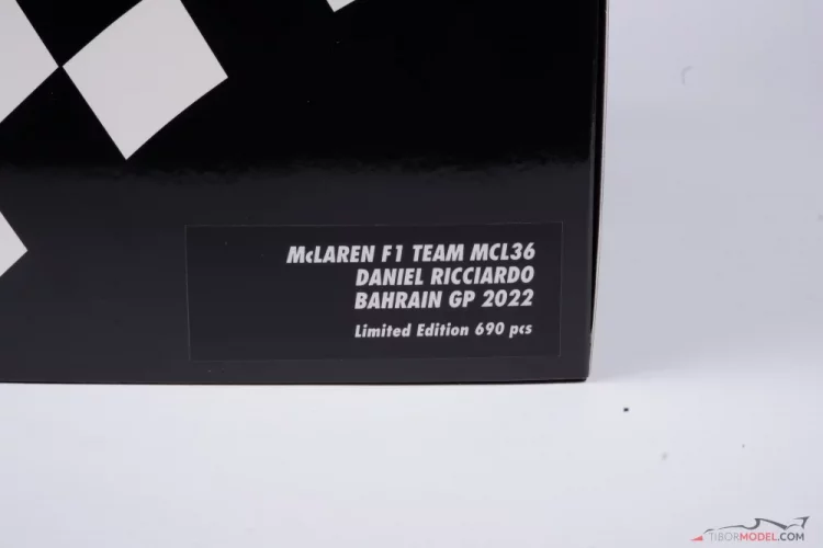 McLaren MCL36 - Daniel Ricciardo (2022), Bahreini Nagydíj, 1:18 Minichamps